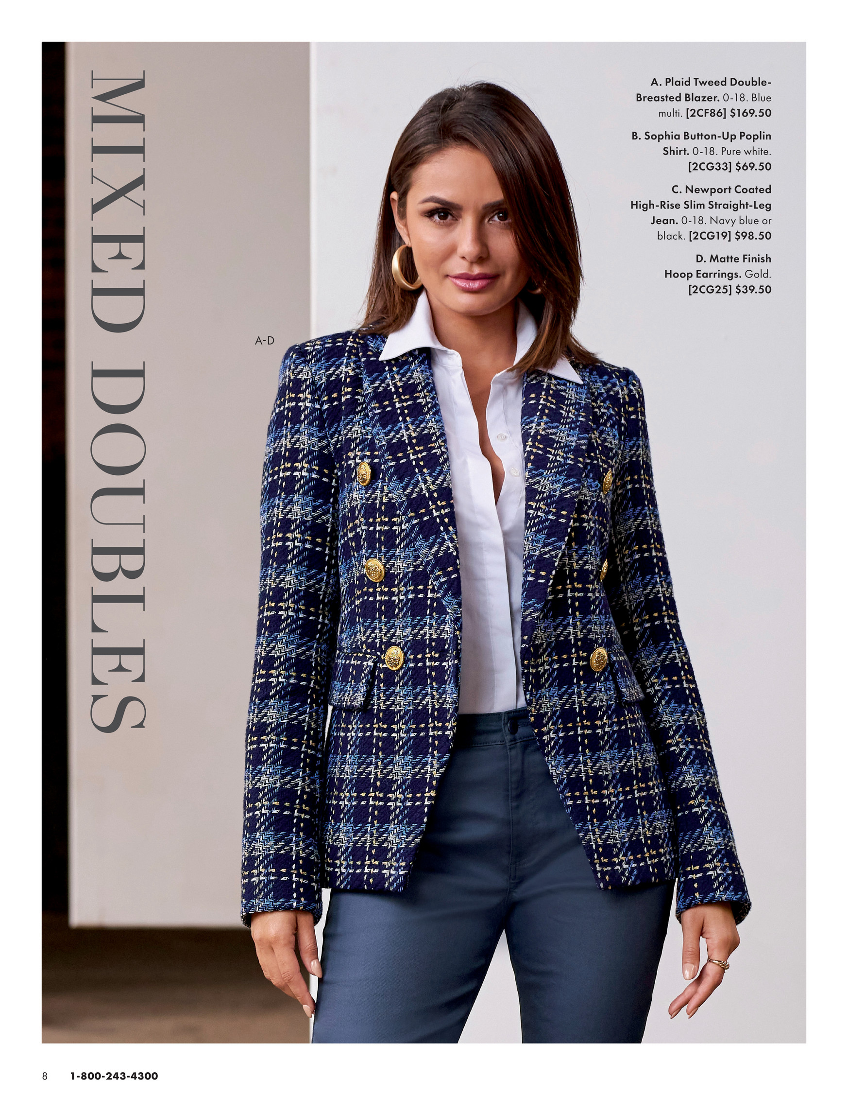 BLUELEA ブルレア Double button tweed jacket $_12.JPG?set_id=880000500F